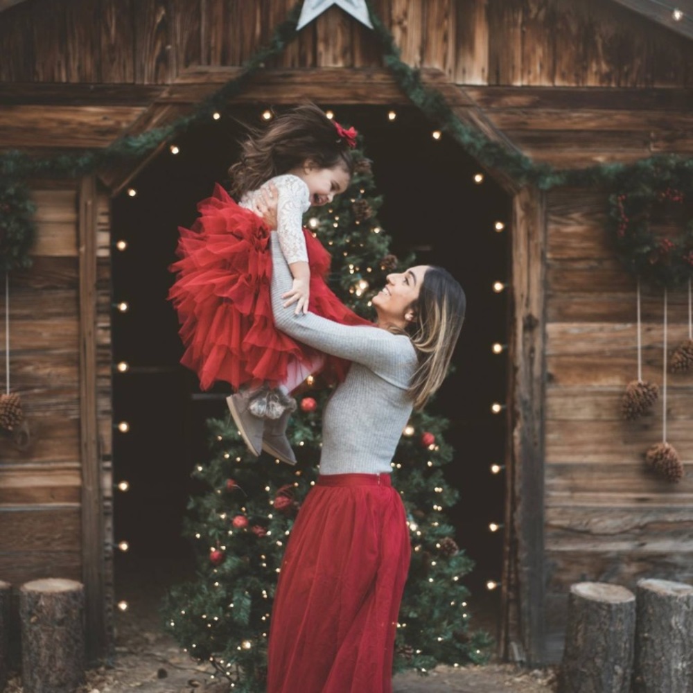 Beautiful red and white toddler dress